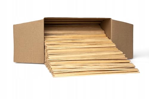 IceStick 1000 Stück Rührstäbchen 17,8 cm Lange aus Holz für Tee und Kaffee Birkenholz Holzstäbchen Zum Basteln Einweg Sticks Kaffeesticks Kaffeelöffel von IceStick