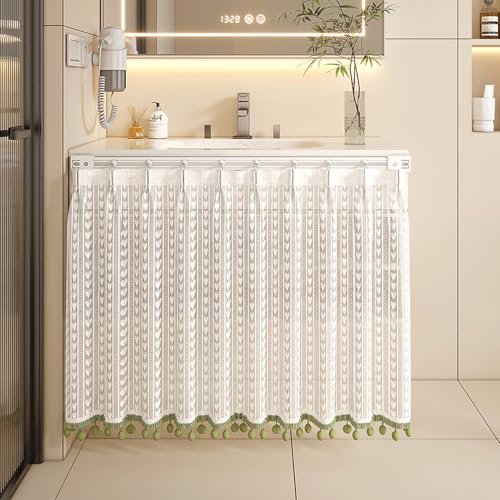 Icegrey Schrankvorhänge für Küche, Landhausstil Kurzgardine, Scheibengardine Bistrogardine, Vintage Spitze Häkelgardine Retro Elegant Cáfe Kurzvorhang, Weiß 8, 300x60cm Icegrey Schrankvorhänge für Küche, Landhausstil Kurzgardine, Scheibengardine Bistrogardine, Vintage Spitze Häkelgardine Retro Elegant Cáfe Kurzvorhang, Weiß 8, 300x60cm von Icegrey