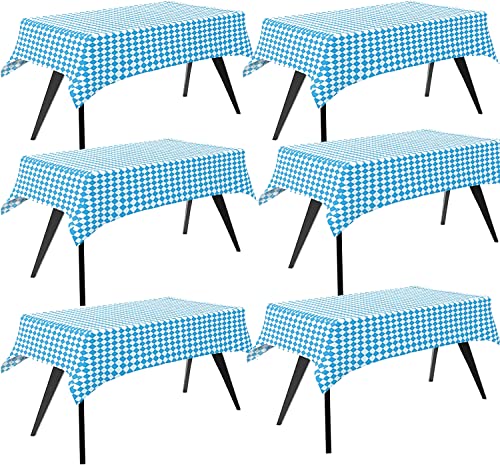 Iceyyyy Oktoberfest Tischdecke - 137,2 x 274,3 cm Oktoberfest Bayerische Flagge Karo Tischdecke Blau Diamanten Bayerische Tischdecke für Deutsche Oktoberfest Mottoparty Dekorationen (6) von Iceyyyy