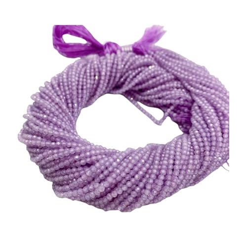 2 mm Runde, Facettierte Kleine Perlen aus Natürlichem Violetten Zirkon – Hochwertiger Schmuckstein für DIY-Perlenarbeiten und Bastelprojekte von Ichlovdu