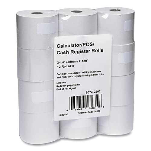 Impact Bond Papierrollen, 5,7 cm x 45,7 m, Weiß, 12 Stück Impact Bond Papierrollen, 5,7 cm x 45,7 m, Weiß, 12 Stück von Iconex