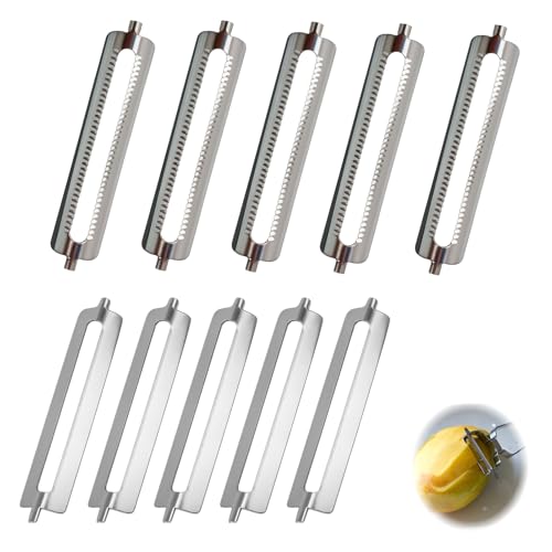 10 Stück Sparschäler, Sparschäler Ersatzklingen für Spargelschäler Ersatzklinge, Gemüseschäler für Vegetable Peeler Gurkenschäler Potato Peeler, Edelstahl Ersatzmesser Küche 10 Stück Sparschäler, Sparschäler Ersatzklingen für Spargelschäler Ersatzklinge, Gemüseschäler für Vegetable Peeler Gurkenschäler Potato Peeler, Edelstahl Ersatzmesser Küche von Icyowls