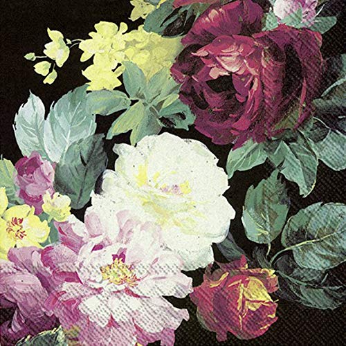 Ideal Home Range L906507 Papierservietten, 20 Stück, Vintage Big Rose, Schwarz Ideal Home Range L906507 Papierservietten, 20 Stück, Vintage Big Rose, Schwarz von Ideal Home Range