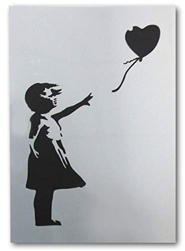 Banksy Schablone, Motiv Ballonmädchen, A2 Blattgröße (Design misst 37 x 54 cm), Heimdekoration Kunst Malerei Schablone von Ideal Stencils