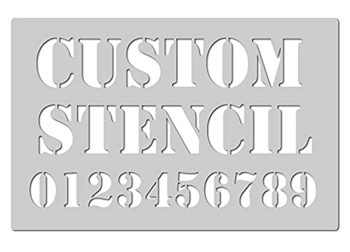Eigener Schablone mit Schriftart Optionen - A3 Blatt Größe - Alle Buchstaben Sie Wollen Maßgeschneidert und - Wiederverwendbar Mylar - Ideal für Malen Jede Oberfläche … von Ideal Stencils