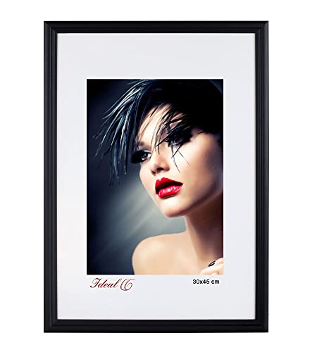 IDEAL TREND Artos Holz Bilderrahmen Acrylglas Plexi Lifestyle Foto Rahmen Collage Wanddeko Poster: Farbe: Schwarz | Format: 30x45 von IDEAL TREND