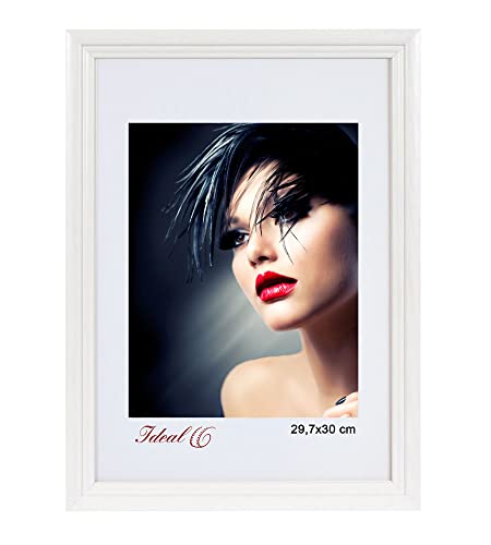 IDEAL TREND Artos Holz Bilderrahmen Acrylglas Plexi Lifestyle Foto Rahmen Collage Wanddeko Poster: Farbe: Weiß | Format: 21x29,7 DIN A4 von IDEAL TREND