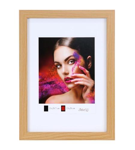 IDEAL TREND Holz Bilderrahmen Lifestyle Plexi Foto Rahmen Collage Wanddeko Poster HR-25: Farbe: Buche | Format: 30x40 von IDEAL TREND