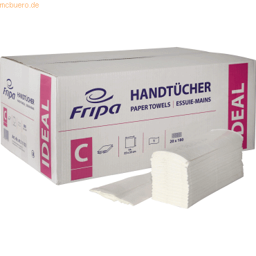 Ideal Papierhandtuch IDEAL 4131102 25x33cm 20x180 Blatt Ideal Papierhandtuch IDEAL 4131102 25x33cm 20x180 Blatt von Ideal