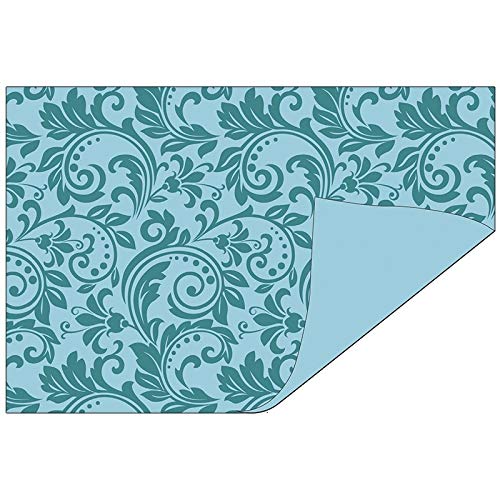 Ideen mit Herz Dekorpapiere im Duo-Design | 1 Seite mit Dekor - 1 Seite unifarben | 10 x 15 cm | Faltpapier, Bastelpapier, Dekopapier | 110 g/qm | 50 Stück (Ornamente/blau) von Ideen mit Herz