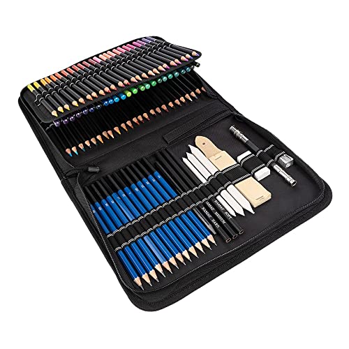 Ideen mit Herz Hochwertiges Zeichen-Sortiment | Buntstifte-Mappe | professionelle Mal-Stifte mit Tasche | Künstler-Set | Blei-Stift | Graphit-Stifte | Zeichnen und Malen | 96-teilig Ideen mit Herz Hochwertiges Zeichen-Sortiment | Buntstifte-Mappe | professionelle Mal-Stifte mit Tasche | Künstler-Set | Blei-Stift | Graphit-Stifte | Zeichnen und Malen | 96-teilig von Ideen mit Herz