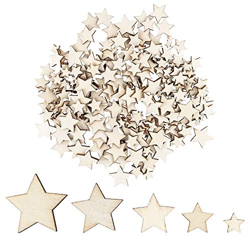 Ideen mit Herz Holzsterne zum Basteln und Dekorieren | 5 verschiedene Größen | Sterne aus Holz | 1 cm bis 3 cm | naturfarben | 250 Stück | Ideal als Weihnachts-Deko, Tischdeko, Streudeko Ideen mit Herz Holzsterne zum Basteln und Dekorieren | 5 verschiedene Größen | Sterne aus Holz | 1 cm bis 3 cm | naturfarben | 250 Stück | Ideal als Weihnachts-Deko, Tischdeko, Streudeko von Ideen mit Herz