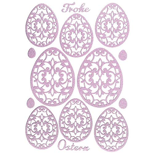 Ideen mit Herz 3-D Sticker Deluxe | Ostern & Frühjahr | Erhabene Aufkleber | ideal für Oster-Deko & Osterkarten basteln | Bogengröße: 21 x 30 cm (Ostern | rosa) von Ideen mit Herz