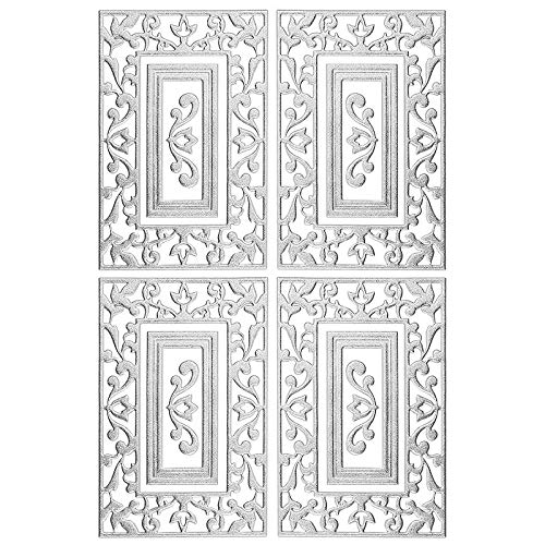 Ideen mit Herz 3-D Sticker Deluxe | Zur Hochzeit, verschiedene Hochzeitsmotive | Erhabene Aufkleber | Bogengröße: 21 x 30 cm (Rahmen 2 | silber) von Ideen mit Herz