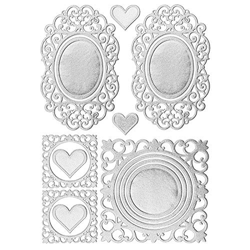 Ideen mit Herz 3-D Sticker Deluxe | Zur Hochzeit, verschiedene Hochzeitsmotive | Erhabene Aufkleber | Bogengröße: 21 x 30 cm (Rahmen 3 | silber) von Ideen mit Herz