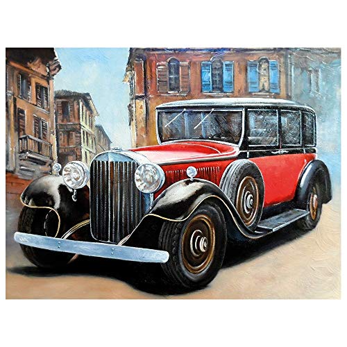 Ideen mit Herz 5D Diamond Painting | Diamant Painting Set | 35 x 25 cm | Motivleinwand | runde Steinchen | inkl. Zubehör | Verschiedene Bilder zur Auswahl (Oldtimer) von Ideen mit Herz