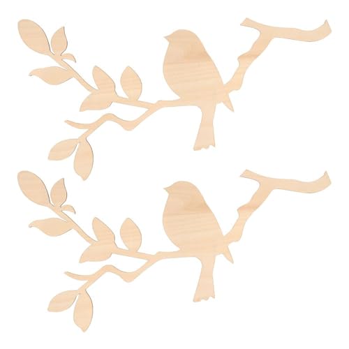 Ideen mit Herz Äste mit Vogel aus Holz | Rohlinge | zum Anmalen | Fenster-Deko | Wand-Deko | 40 cm x 22,7 cm | flach | 4 mm stark | 2 Stück Ideen mit Herz Äste mit Vogel aus Holz | Rohlinge | zum Anmalen | Fenster-Deko | Wand-Deko | 40 cm x 22,7 cm | flach | 4 mm stark | 2 Stück von Ideen mit Herz