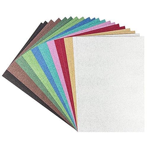 Ideen mit Herz Bastelkarton, Bastelpapier, Glitter-Karton Diamantiert, DIN A4, 10 Farben, 20 Stück | für Grußkarten, Tischkärtchen, Scrapbooking, Taschen, Boxen, Deko basteln von Ideen mit Herz