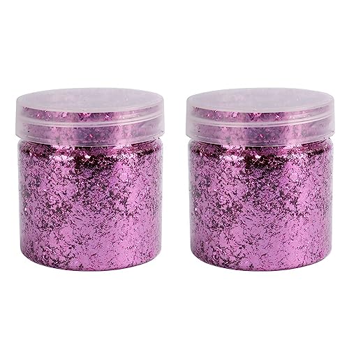 Ideen mit Herz Blattmetall-Flocken | Blattgold-Flakes zum Basteln | 2 Dosen mit je 3g (pink) von Ideen mit Herz