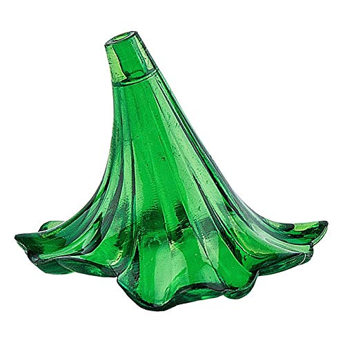 Ideen mit Herz Blütenkelche für Perlenengel, mit Loch zum Auffädeln, ideal als Röckchen zum Gestalten von Schmuck und Perlen-Engeln (grün, 2,1 x 2,6 cm - 20 Stück) von Ideen mit Herz