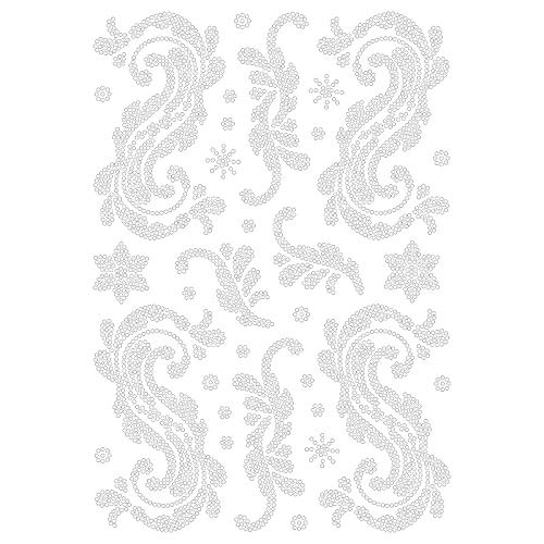 Ideen mit Herz Bügelstrass-Design | Strass-Applikation zum Aufbügeln | Bügelbild aus Strass | DIN A4 (Blattornamente 4) von Ideen mit Herz