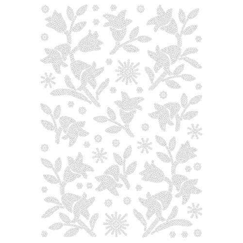 Ideen mit Herz Bügelstrass-Design | Strass-Applikation zum Aufbügeln | Bügelbild aus Strass | DIN A4 (Glockenblumen) von Ideen mit Herz