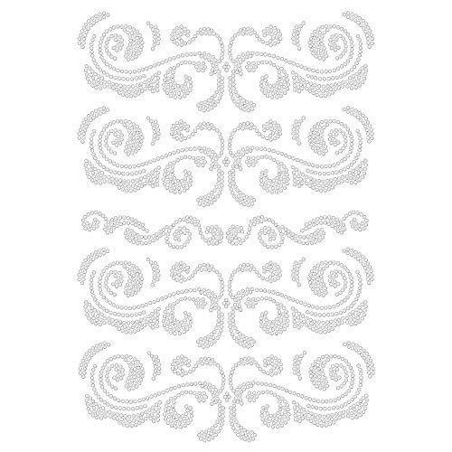Ideen mit Herz Bügelstrass-Design | Strass-Applikation zum Aufbügeln | Bügelbild aus Strass | DIN A4 (Ornamente 1) von Ideen mit Herz