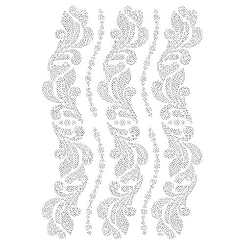 Ideen mit Herz Bügelstrass-Design | Strass-Applikation zum Aufbügeln | Bügelbild aus Strass | DIN A4 (Ornamente 6) von Ideen mit Herz