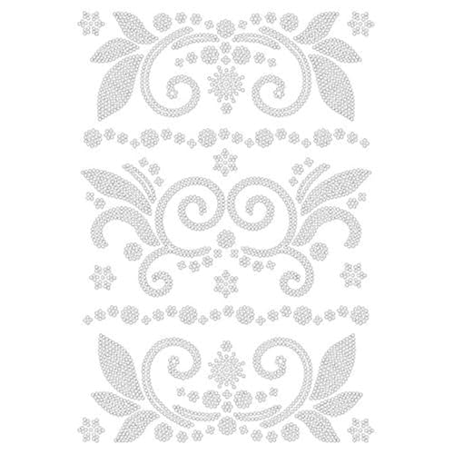 Ideen mit Herz Bügelstrass-Design | Strass-Applikation zum Aufbügeln | Bügelbild aus Strass | DIN A4 (Ornamente 7) von Ideen mit Herz