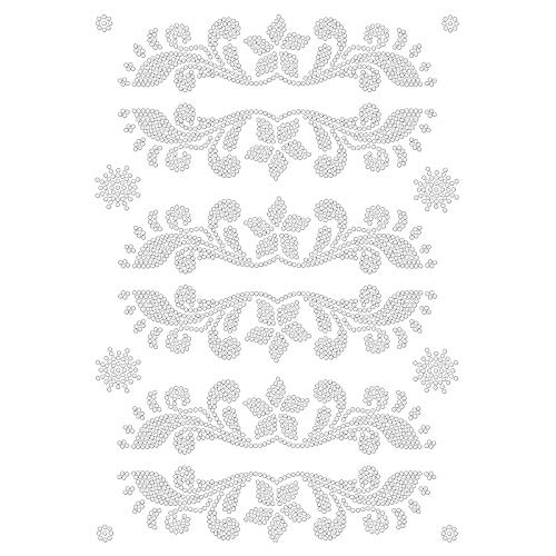 Ideen mit Herz Bügelstrass-Design | Strass-Applikation zum Aufbügeln | Bügelbild aus Strass | DIN A4 (Ornamente 8) von Ideen mit Herz