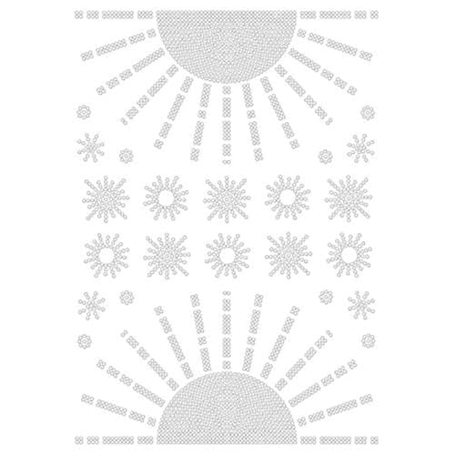 Ideen mit Herz Bügelstrass-Design | Strass-Applikation zum Aufbügeln | Bügelbild aus Strass | DIN A4 (Sonnen 2) von Ideen mit Herz