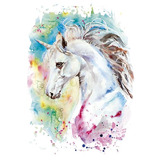 Ideen mit Herz Color Bügeltransfer, DIN A4, Künstler-Einhorn | Textilien wie T-Shirts & Taschen mit Bügelmotiven verzieren | Bilder schnell & einfach aufbügeln | DIY Textildesign Ideen mit Herz Color Bügeltransfer, DIN A4, Künstler-Einhorn | Textilien wie T-Shirts & Taschen mit Bügelmotiven verzieren | Bilder schnell & einfach aufbügeln | DIY Textildesign von Ideen mit Herz