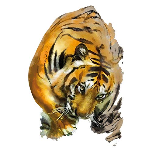 Ideen mit Herz Color Bügeltransfers, DIN A4 | Textilien wie T-Shirts & Taschen mit Bügelmotiven verzieren | Transfer-Bilder schnell & einfach aufbügeln | DIY Textildesign (Tiger) von Ideen mit Herz