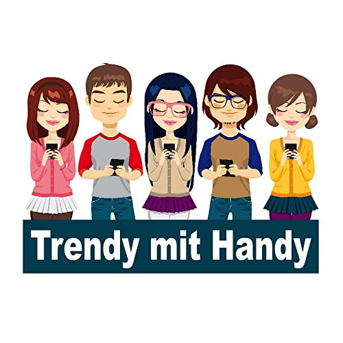 Ideen mit Herz Color Bügeltransfers, DIN A4 | Textilien wie T-Shirts & Taschen mit Bügelmotiven verzieren | Transfer-Bilder schnell & einfach aufbügeln | DIY Textildesign (Trendy mit Handy) von Ideen mit Herz