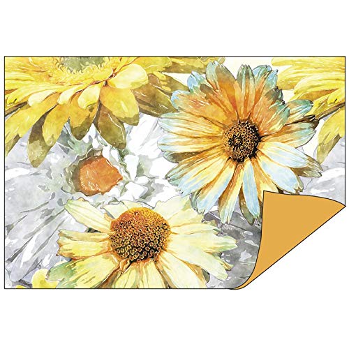 Ideen mit Herz Dekorpapier | beidseitig bedruckt: Dekor & Unifarbe | Din A5 | Faltpapier, Bastelpapier, Dekopapier, Scrapbooking-Papier | 110 g/qm | 50 Stück (Blumen | terra) von Ideen mit Herz