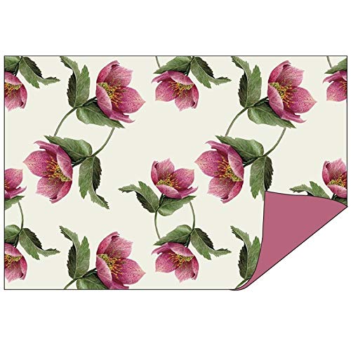 Ideen mit Herz Dekorpapiere im Duo-Design | 1 Seite mit Dekor - 1 Seite unifarben | 10 x 15 cm | Faltpapier, Bastelpapier, Dekopapier | 110 g/qm | 50 Stück (Blumen/beere) von Ideen mit Herz