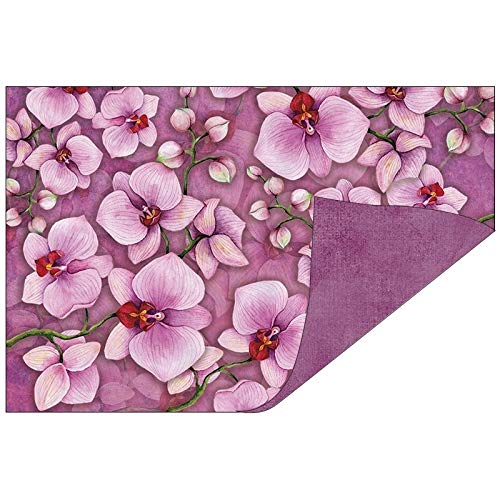 Ideen mit Herz Dekorpapiere im Duo-Design | 1 Seite mit Dekor - 1 Seite unifarben | 10 x 15 cm | Faltpapier, Bastelpapier, Dekopapier | 110 g/qm | 50 Stück (Orchideen/pink) von Ideen mit Herz