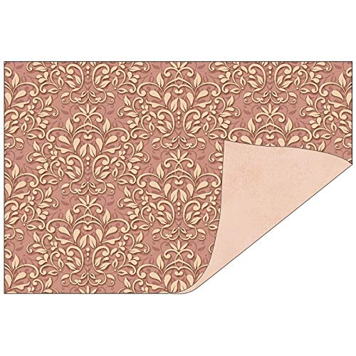 Ideen mit Herz Dekorpapiere im Duo-Design | 1 Seite mit Dekor - 1 Seite unifarben | 10 x 15 cm | Faltpapier, Bastelpapier, Dekopapier | 110 g/qm | 50 Stück (Ornamente/apricot 2) von Ideen mit Herz