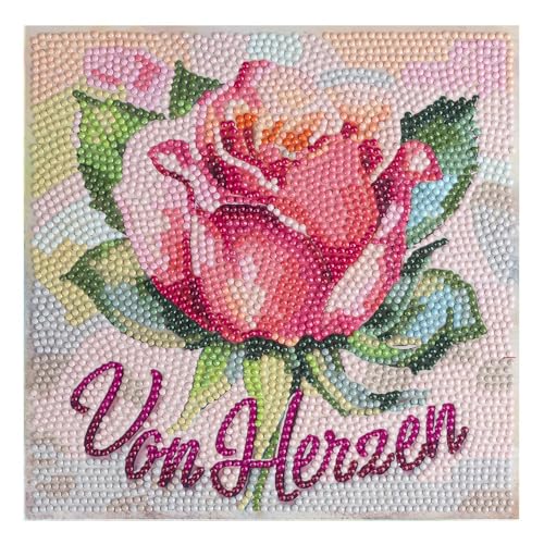 Ideen mit Herz Diamond-Painting-Aufleger | 20 cm x 20 xm | wunderschöne Motive | inkl. Zubehör | für Holzbox oder Geschenk-Kiste (Von Herzen) von Ideen mit Herz