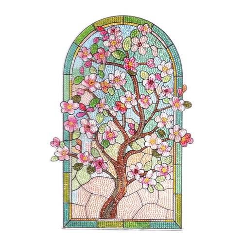 Ideen mit Herz Diamond-Painting-Fensterbild | Glaskunst-Optik | Dekoration & DIY | Material: PET (Kirschbaum) von Ideen mit Herz