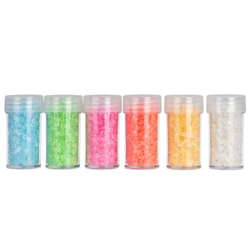 Ideen mit Herz Diamond-Painting-Steine | rund (fluoreszierend | 6 Dosen) von Ideen mit Herz