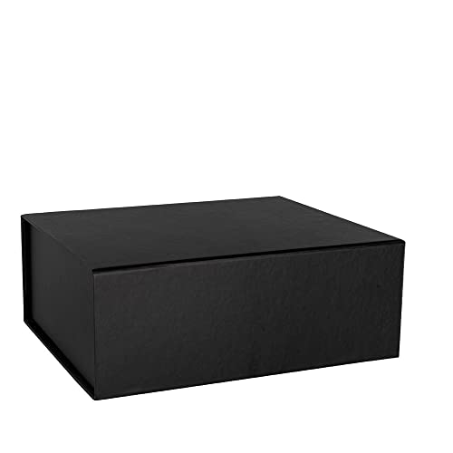 Ideen mit Herz Faltbox mit Magnetverschluss | Geschenkbox | Geschenkkarton | 21 x 17,3 x 8,2 cm | ideale Geschenkverpackung für Hochzeit, Weihnachten, Geburtstag und mehr (schwarz) von Ideen mit Herz