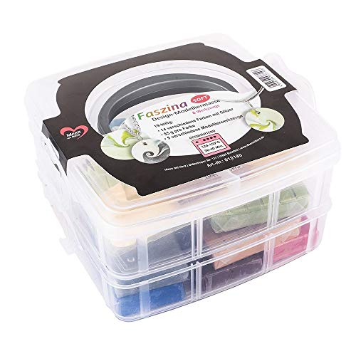 Ideen mit Herz Faszina Soft Set Glitzer | 770g Modelliermasse | Polymer Clay | weicher Bastelton | 14 Farben á 55g | Ofen-härtend | 23-teilig | inkl. 5 Modellierwerkzeuge Ideen mit Herz Faszina Soft Set Glitzer | 770g Modelliermasse | Polymer Clay | weicher Bastelton | 14 Farben á 55g | Ofen-härtend | 23-teilig | inkl. 5 Modellierwerkzeuge von Ideen mit Herz