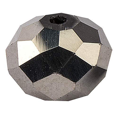 Ideen mit Herz Glasschliff-Perlen, 1cm x 0,8cm, anthrazit, 15 Stück Ideen mit Herz Glasschliff-Perlen, 1cm x 0,8cm, anthrazit, 15 Stück von Ideen mit Herz