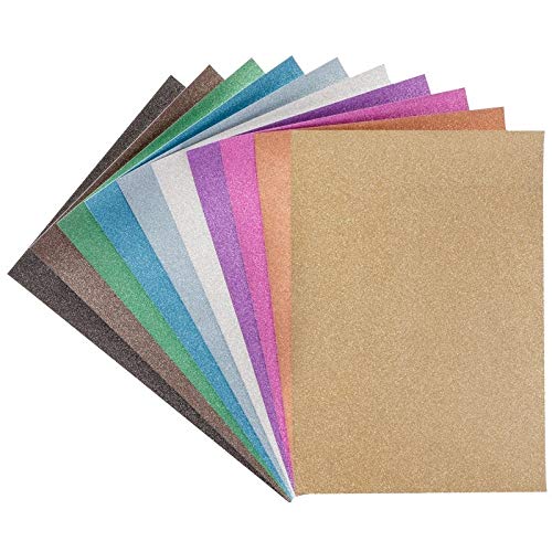 Ideen mit Herz Glitter-Papier | Diamantierte Optik | DIN A4 | 10 unterschiedliche Farben | 20 Stück Ideen mit Herz Glitter-Papier | Diamantierte Optik | DIN A4 | 10 unterschiedliche Farben | 20 Stück von Ideen mit Herz