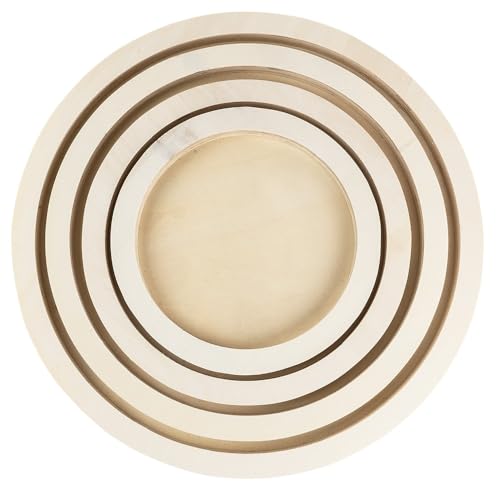Ideen mit Herz Holzrahmen | Set | rund | 4 Stück | Holz-Ring | Holz-Tablett | Wanddekoration | zum Basteln und Bemalen | 5 verschiedene Größen Ideen mit Herz Holzrahmen | Set | rund | 4 Stück | Holz-Ring | Holz-Tablett | Wanddekoration | zum Basteln und Bemalen | 5 verschiedene Größen von Ideen mit Herz