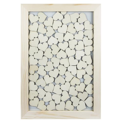 Ideen mit Herz Holzrahmen mit Herzen zum Beschriften | 30 x 42 cm | Alternative zum klassischem Hochzeits-Gästebuch | 80 Herzen | zum Aufhängen oder Aufstellen Ideen mit Herz Holzrahmen mit Herzen zum Beschriften | 30 x 42 cm | Alternative zum klassischem Hochzeits-Gästebuch | 80 Herzen | zum Aufhängen oder Aufstellen von Ideen mit Herz
