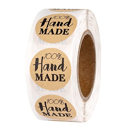 Ideen mit Herz Kraftpapier-Sticker | 100% Handmade | Ø 2,5cm | Etiketten-Aufkleber auf Rolle | 500 Stück | Handmade Aufkleber | ideal für selbstgemachte DIY & Handmade Produkte Ideen mit Herz Kraftpapier-Sticker | 100% Handmade | Ø 2,5cm | Etiketten-Aufkleber auf Rolle | 500 Stück | Handmade Aufkleber | ideal für selbstgemachte DIY & Handmade Produkte von Ideen mit Herz