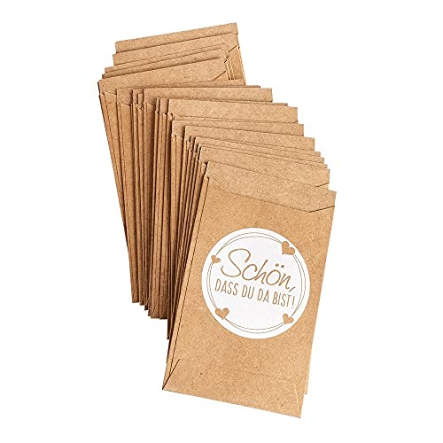 Ideen mit Herz Kraftpapier-Tüten | Freudentränen | 10,6 cm x 6,3 cm | 200 g/m² | weiß bedruckt | 100 Stück | Schön, dass Du da bist! Ideen mit Herz Kraftpapier-Tüten | Freudentränen | 10,6 cm x 6,3 cm | 200 g/m² | weiß bedruckt | 100 Stück | Schön, dass Du da bist! von Ideen mit Herz