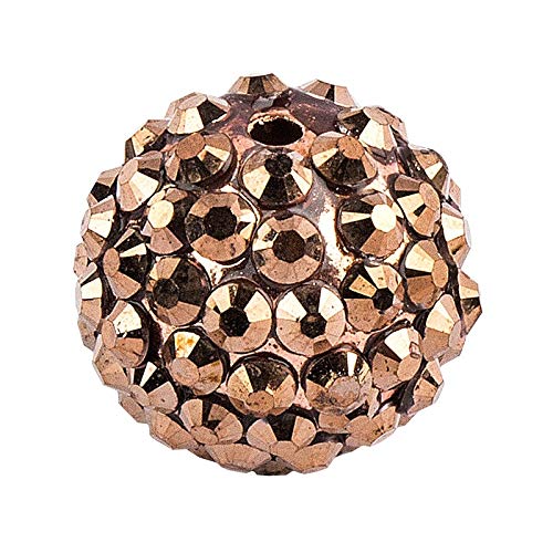 Ideen mit Herz Kristall-Perlen zum Auffädeln | Disco-Kugel Perlen | Schmuck-Perlen | 10 Stück | verschiedene Größen zur Auswahl (bronze, 14 mm) von Ideen mit Herz